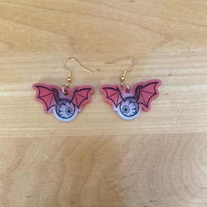 Small Winged Eyeball Earrings