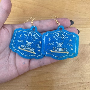 Whimsigoth Psychic Reading Sign Earrings