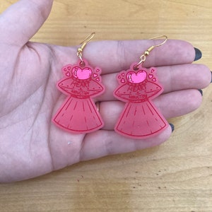 Heart Abduction UFO Earrings