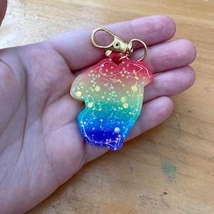 Rainbow Male Bust Bag Charm