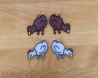 Chicken Earrings