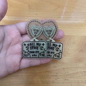 Ouija Planchette Stud Earrings