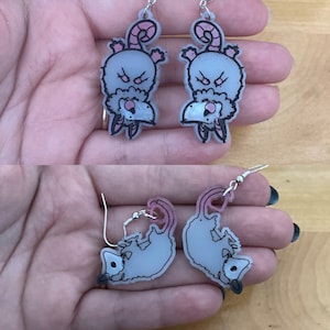 Dangling Opossum Earrings
