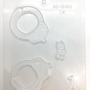CHOCOLATE Sheriff Handcuff molds- 3 pack