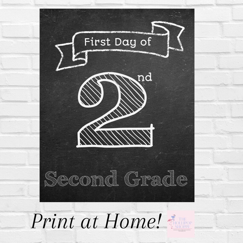 First Day of School Printable Signs | INSTANT DOWNLOAD | Chalkboard ...
