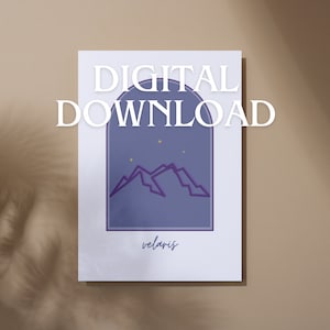 Velaris Night Court Poster Digital Download, ACOTAR Poster Minimalist