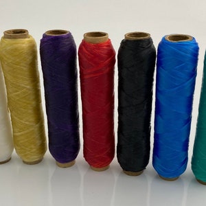 Bobina de hilo de cera US SINEW, hilo de cera para abalorios, artesanía, flecos de abalorios artificiales, tejido en telar, turquesa, morado, rojo, blanco, azul, negro, natural, EE. UU.