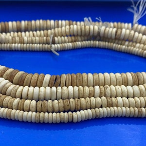 Genuine Buffalo Bone Tyre Beads Antiqued White Bulk 4mm 6mm 8mm 10mm