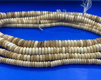 Genuine Buffalo Bone Tyre Beads Antiqued White Bulk 4mm 6mm 8mm 10mm