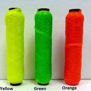 Bright NEON US Sinew Bobbin Sinue 70# prueba Brite Color cera hilo rebordear artesanía USA Seguridad Verde Amarillo Naranja