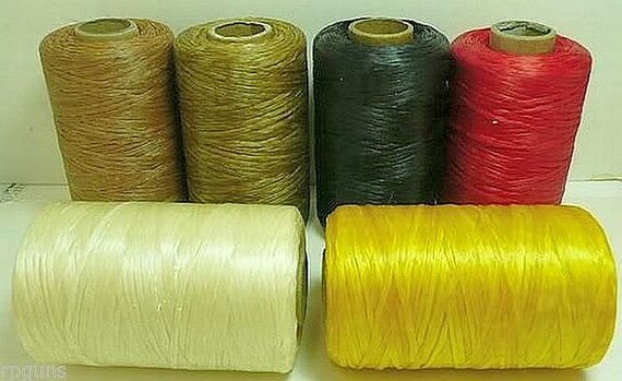 Red Artificial Sinew Bobbin 20 Yard 50 lb Test Waxed Beading Craft Thread