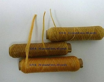 US Sinew All Size BOBBIN Sinue wax thread craft artificial bead loom weave dream USA Natural Color