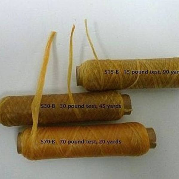 US Sinew All Size BOBBIN Sinue wax thread craft artificial bead loom weave dream USA Natural Color