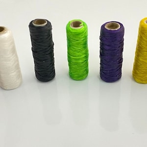 BOBINA DE TENSOR Hilo de cera Sinue, artesanía con abalorios, flecos de abalorios artificiales, tejido en telar