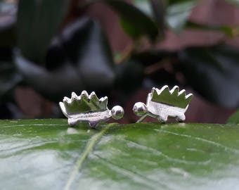 Sterling Silver Baby Hedgehog Ear Studs