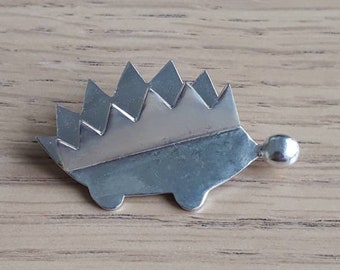 Sterling Silver British Hedgehog Brooch