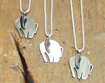 Sterling Silver Elephant Charm Necklace, Nellies Never Forget Jewellery, Nellie Necklace