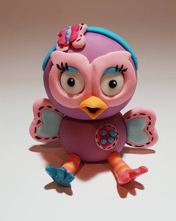 Hootabelle Giggle And Hoot Fondant Sugar Topper Edible Cake Etsy