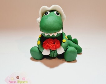 Dorothy green dinosaur edible  fondant cake topper decoration Wiggle inspired