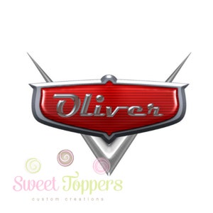 Custom Cars logo Edible printed icing image cake topper