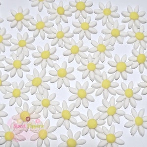 50 Daisies, edible fondant cake and cupcake toppers