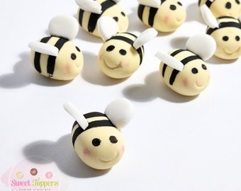 8 Fondant Bee cake topper decoration edible baby shower topper pooh bear theme