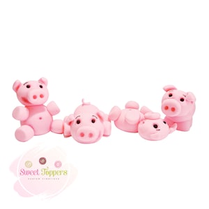 4 Freche Schweinchen Schweinchen Piggy Geburtstag essbare Kuchendekoration
