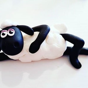 Shaun the Sheep edible fondant cake topper decoration customize farm animals Timmy Time image 1