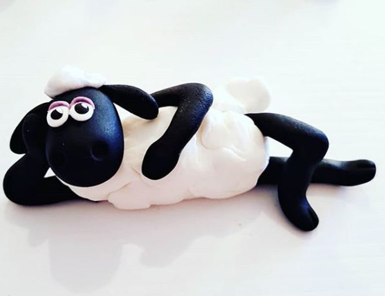 Shaun the Sheep edible fondant cake topper decoration customize farm animals Timmy Time image 1