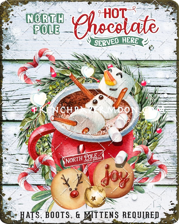 North Pole Hot Chocolate, Marshmallow Snowman, Hot Cocoa, Winter