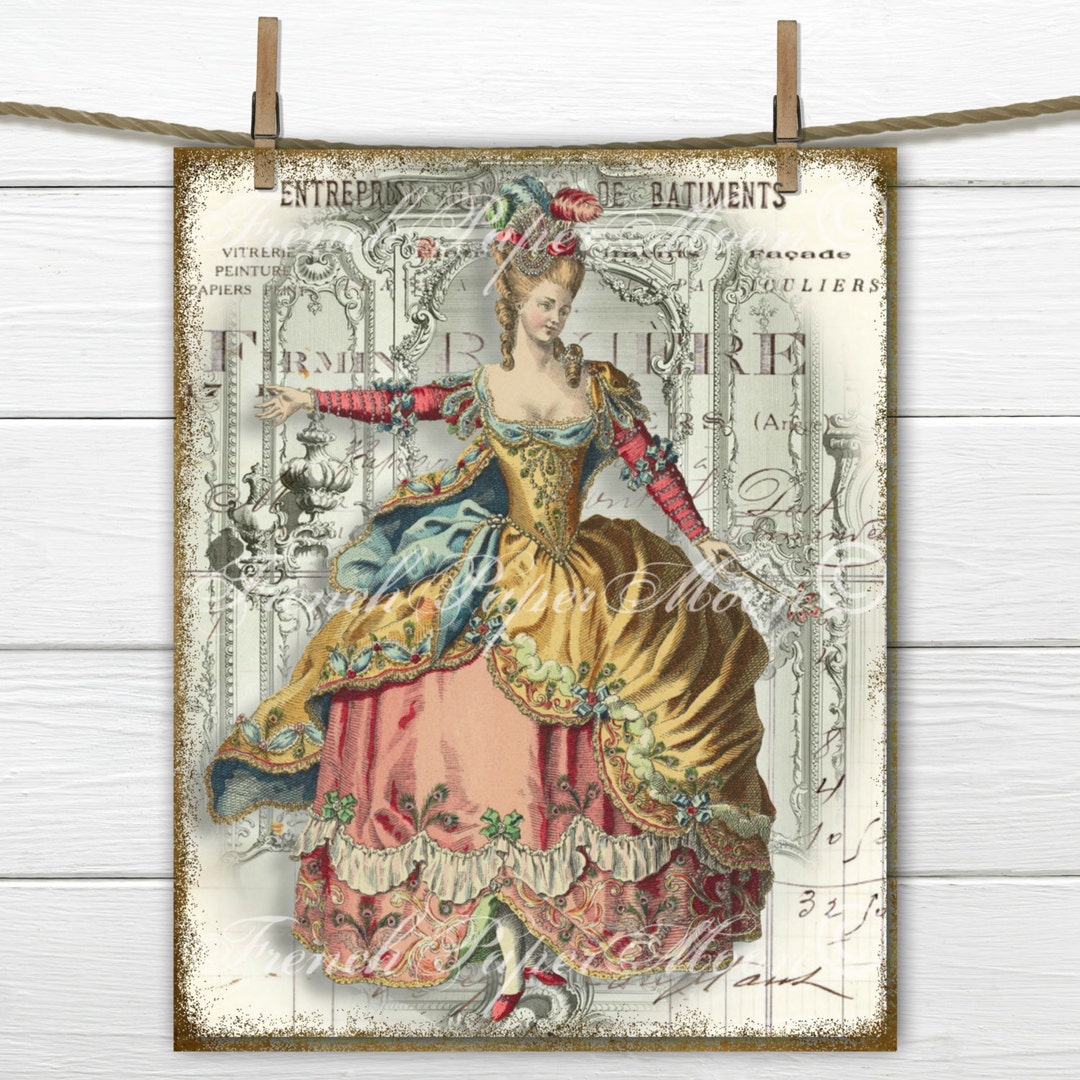 仏文　17〜18世紀のモード画集　ルイ＝マリー・ランテ画 il_1080xN.1054608603_cxnk.jpg