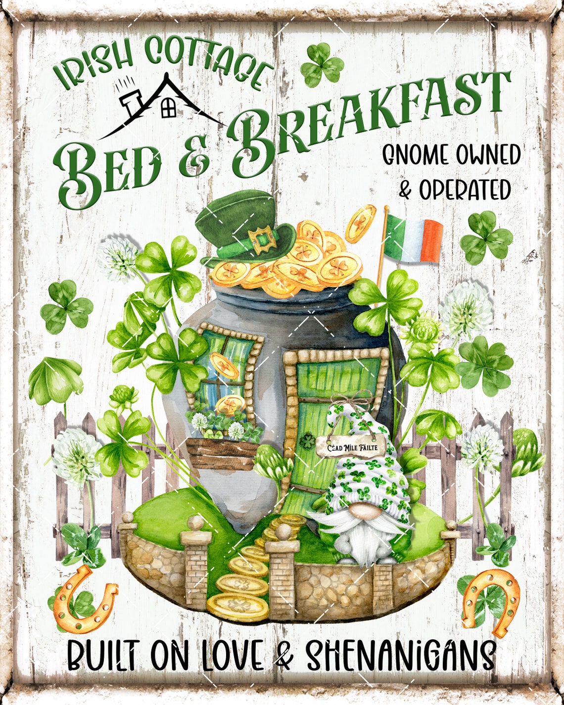 Irish Bed and Breakfast DIY St Patricks Day Sign Irish Etsy