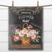 French Flower Market Printable Chalkboard Flowers Basket of - Etsy