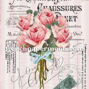 Printable Shabby Pink Vintage Roses Rose Bouquet French Graphic Pillow ...