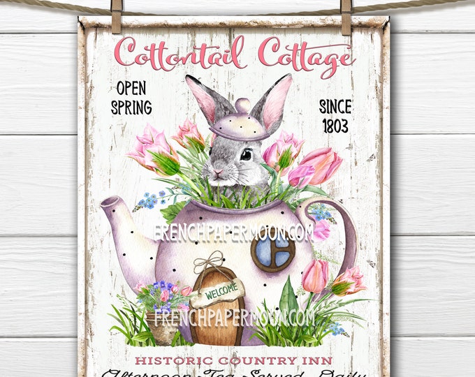 Easter Bunny, Spring Bunny, Garden Bunny, DIY Easter Bunny Sign, Spring Teatime, Floral Easter Pillow Image, Wreath Decor, Wood, Transparent