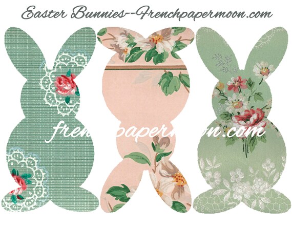 2 X Pack De 4 Pequeño Blanco Easter Bunnies-Bonnet Hacer Decoraciones De Pastel