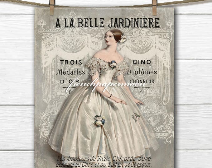 Vintage French Fashion Digital Collage,  19th Century French Fashion Digital Sheet, Craft Supply, Printable Collage Sheet, Decoupage