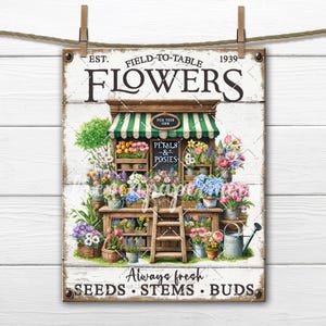 Rustieke boerderij Otdoor bloemenmarkt, lentebloemen, plantenbakken, gieters, kies je eigen, boerderijstijl digitale png-sublimatie, woondecoratie