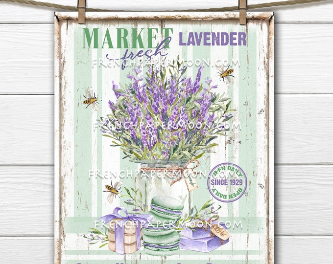 Farm Fresh Lavender, Lavender Market, Lavender Bouquet, Soaps, DIY Sign, Wreath Accent, Pillow Image, Fabric Transfer, Modern Farmhouse, PNG