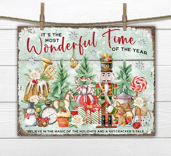 The Nutcracker Traditional Xmas Printable Wall Art Christmas Decor DIY Sign Making Fabric Transfer Wreath Accent Home Decor Digital Print
