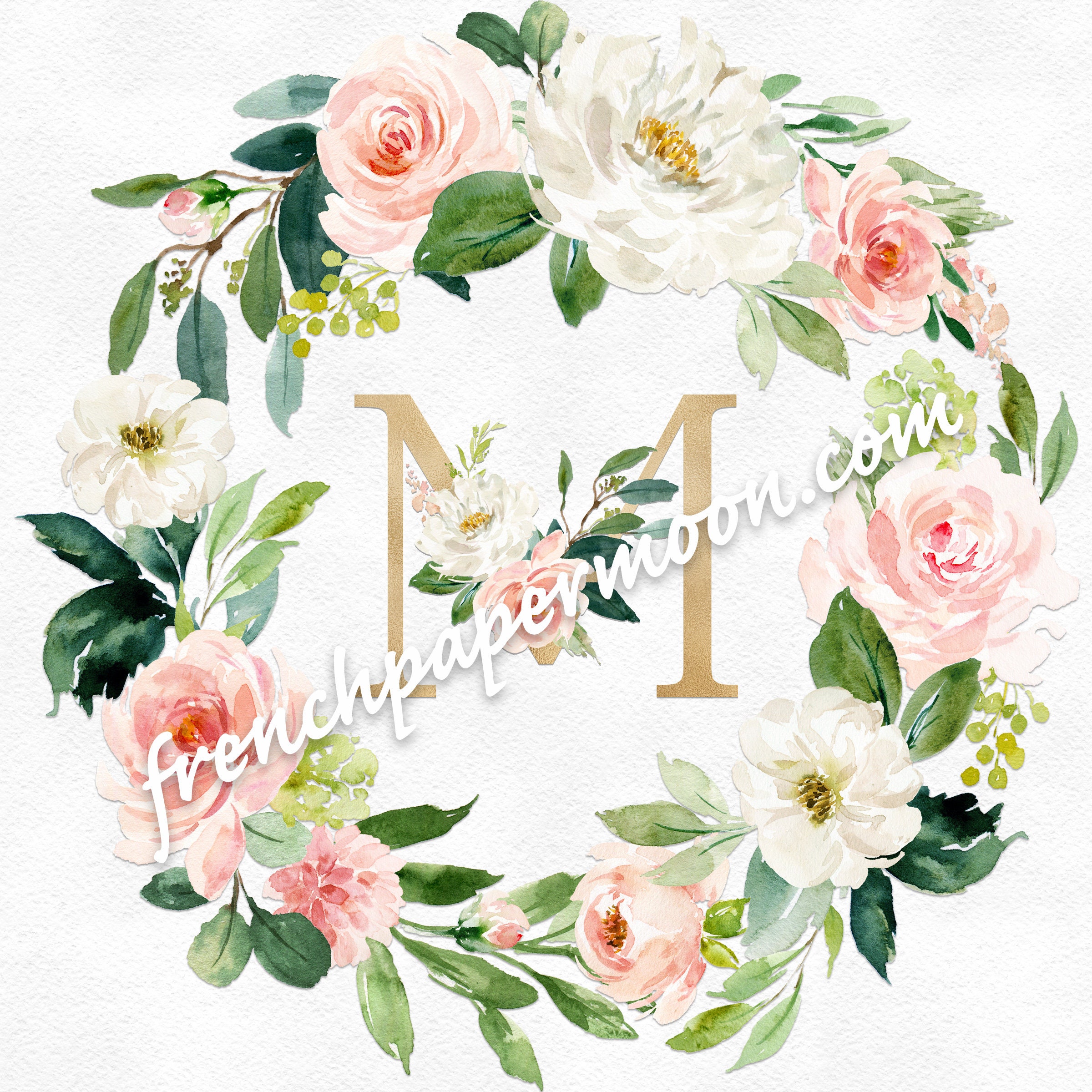 Printable Download Springtime Handlettered Font Letter S Wreath Home Office Decor Monogram Wreath Letter S Flowers Nursery Print