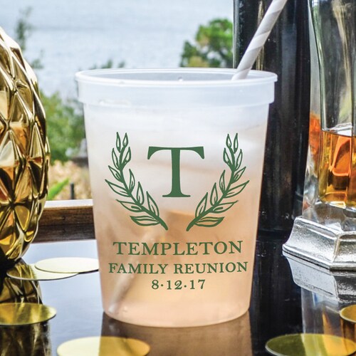 Family Reunion Personalized Stadium Plastic Cups Reunion Etsy