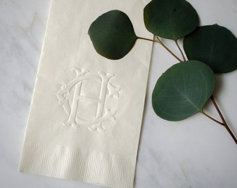 Embossed Guest Towels, Monogrammed Guest Towel Napkins, Wedding Napkins, Powder Room Hand Towels, Gifts for the Home, Housewarming Gifts