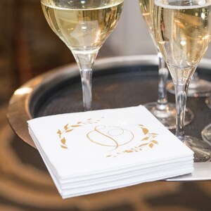 White Wedding Linen-Like Napkins, Custom Printed Wedding Napkins, Custom Linun Cocktail Napkins, Beverage Napkins, Rehearsal Dinner Decor