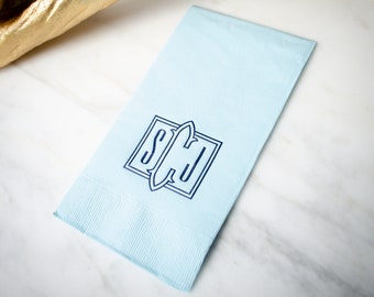 Monogrammed 3 Ply Guest Towels, Custom Printed Guest Towel Napkins, Rehearsal Dinner Napkins, Powder Room Hand Towels, Housewarming Gifts