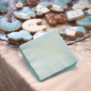 Baby boy shower napkins 2025