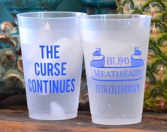 Custom Printed Plastic Party Cups, Personalized Wedding cups, Party Favors, Wedding Favors, Engagement Party, Monogrammed, Last Name Favor