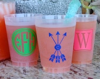 Personalized Multicolored Shatterproof Cups, Custom Plastic Party Cups, Bachelorette Party, Birthday Party Favor, Printed Cups, Colorful