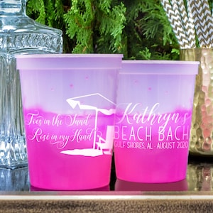 Color Changing Bachelorette Party Cups, Custom Stadium Cups, Plastic Party Cups, Bach Bash Cups, Party Favors, Custom Mood Cups, Bach Party image 4
