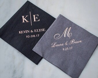 Monogram Napkins Etsy